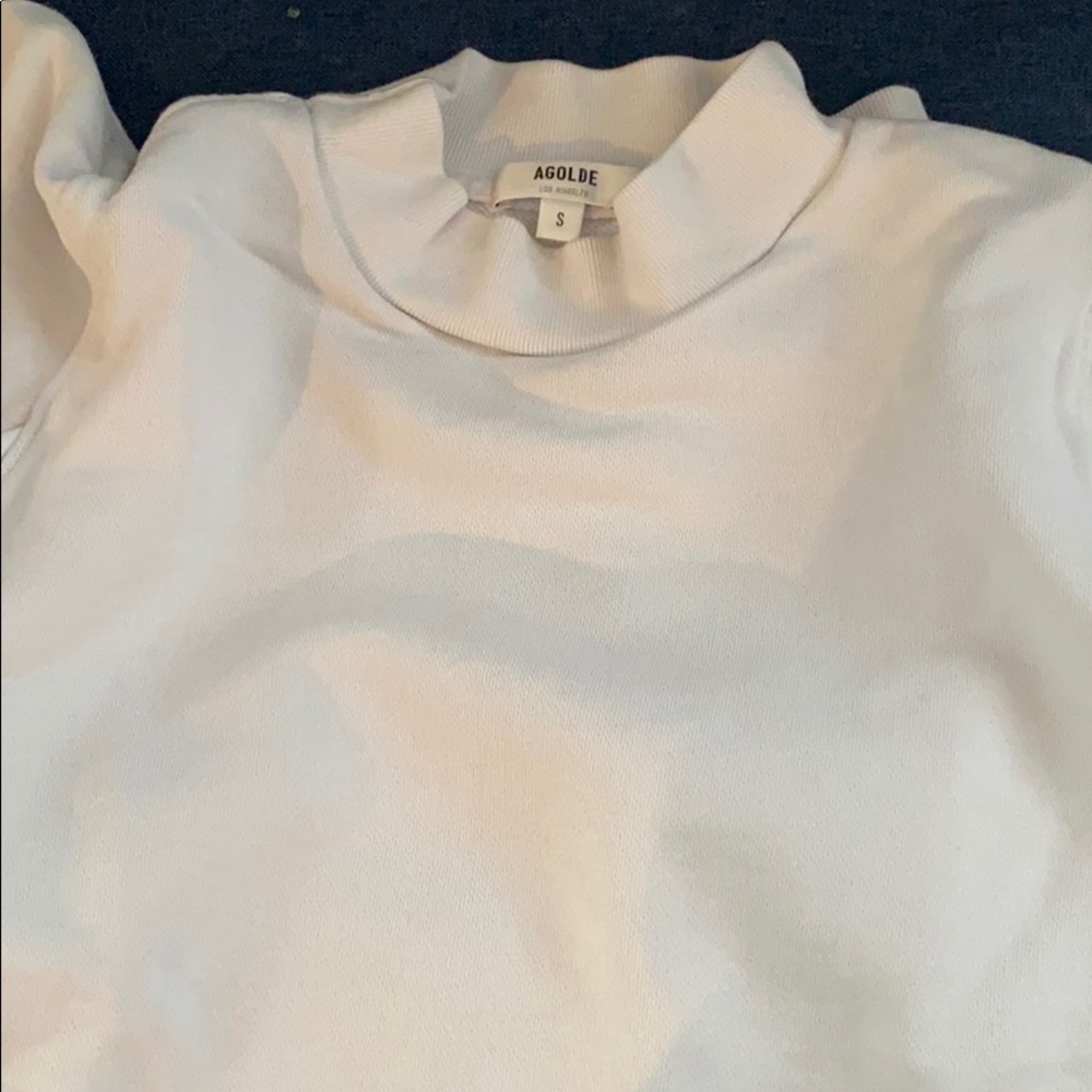 AGolde cream puff sleeve sweatshirt